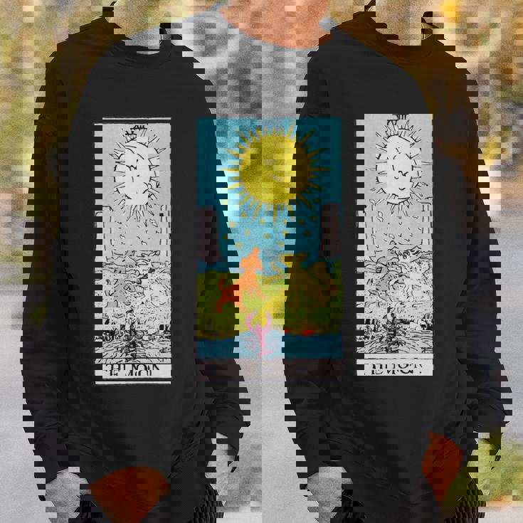 オリジナルのrider Waite Deckのムーンヴィンテージタロットカード。 長袖tシャツ スウェットシャツ 彼への贈り物
