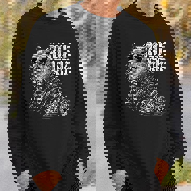 オートバイ げっ歯類 ロック メンズ カピバラ スウェットシャツ 彼への贈り物