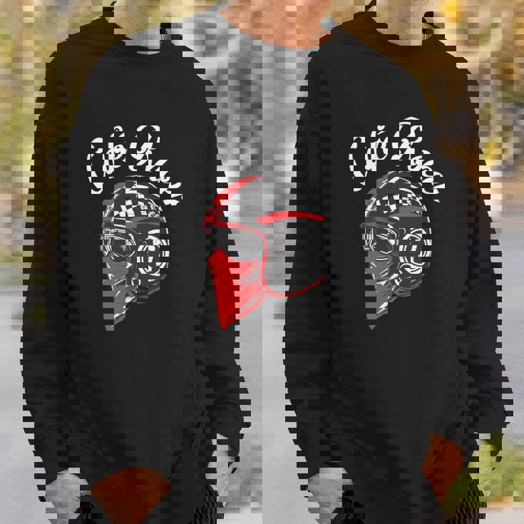 オートバイ カフェレーサー モータースポーツギフト 長袖tシャツ スウェットシャツ 彼への贈り物