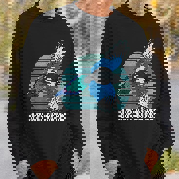 カササギ 鳥 動物 翼 バードウォッチング バーダー アウトドア 野鳥観察 スウェットシャツ 彼への贈り物