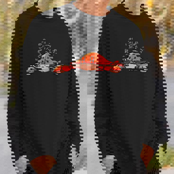 カニ寝シャツ 疲れたパジャマグラフィック スウェットシャツ 彼への贈り物