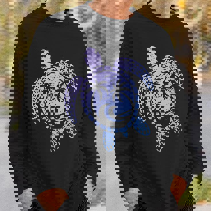 カメのモチーフ ヤシの木 波 フェス 夏 カメ サーフィン スウェットシャツ 彼への贈り物