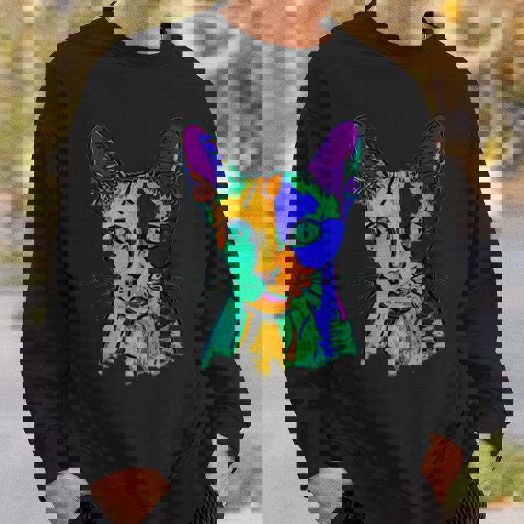 カラフルキャット スウェットシャツ 彼への贈り物