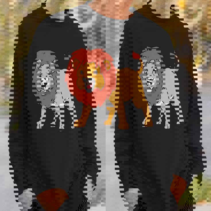 カワイイライオン 長袖tシャツ スウェットシャツ 彼への贈り物