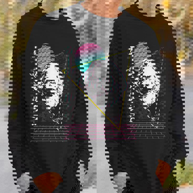 カール・マルクス 共産主義 共産主義 ヴェイパーウェーブ 美学 レトロ 80年代 スウェットシャツ 彼への贈り物