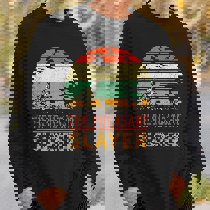 キジの鳥狩り 面白いスレイヤーハンターレトロヴィンテージ スウェットシャツ 彼への贈り物