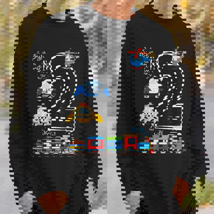 キッズトラック 電車 2歳の誕生日パーティー 幼児 2歳 誕生日 スウェットシャツ 彼への贈り物