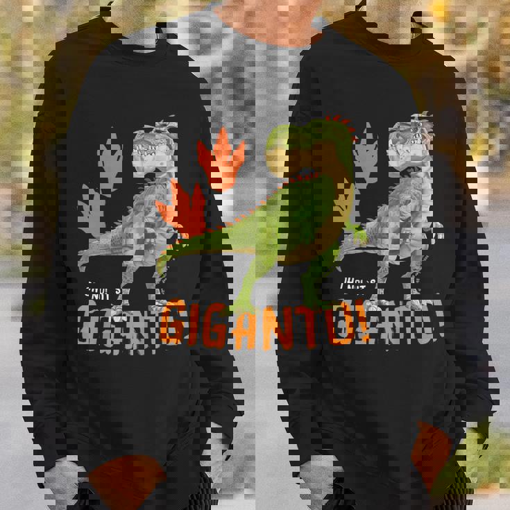 ギガントサウルス、最大の恐竜-カラフルで楽しいデザイン スウェットシャツ 彼への贈り物