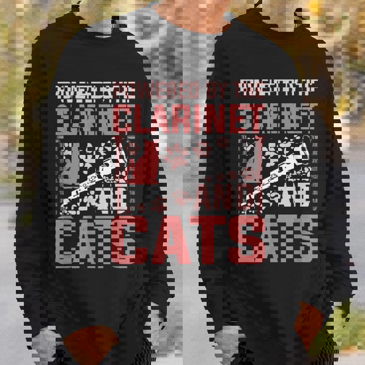 クラリネットとキャッツの面白いクラリネットプレーヤーがパワーアップ。 スウェットシャツ 彼への贈り物