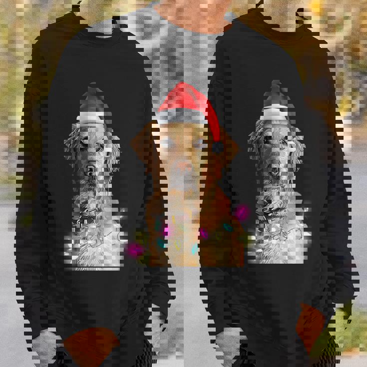 クリスマス ゴールデンレトリバー クリスマス ドッグツリー サンタハット リトリーバー 長袖tシャツ スウェットシャツ 彼への贈り物