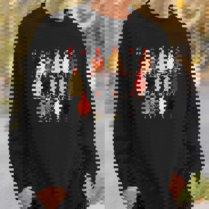 クリスマス チキン スクワッド サンタ 帽子 かわいい チキン ファーム 動物 スウェットシャツ 彼への贈り物