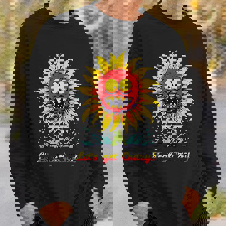 クレイジー クレイジー 面白い ひまわり スウェットシャツ 彼への贈り物