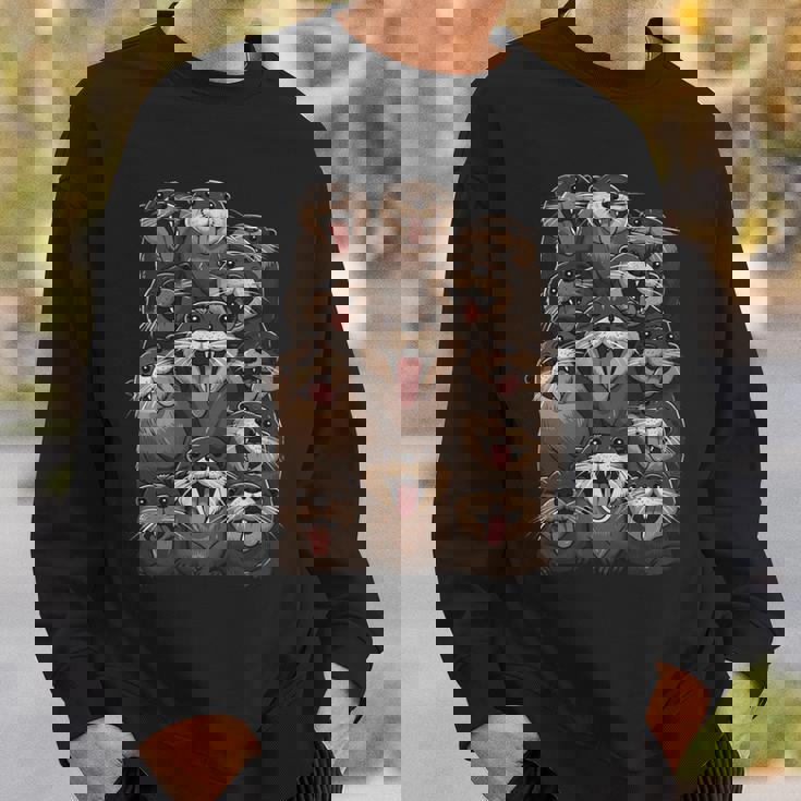 クレイジーカワウソ 長袖tシャツ スウェットシャツ 彼への贈り物