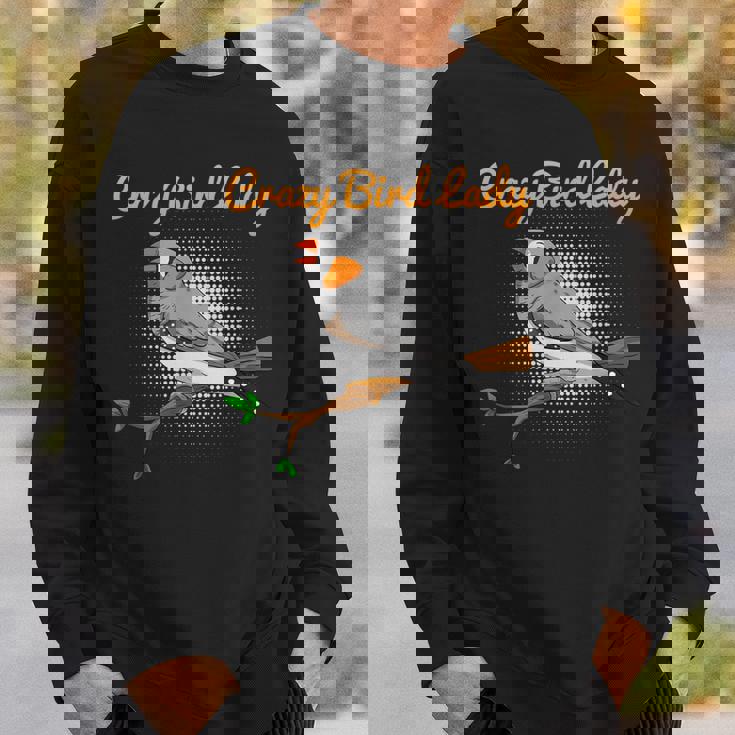 クレイジーバードレディキンカチョウ鳥類学 スウェットシャツ 彼への贈り物