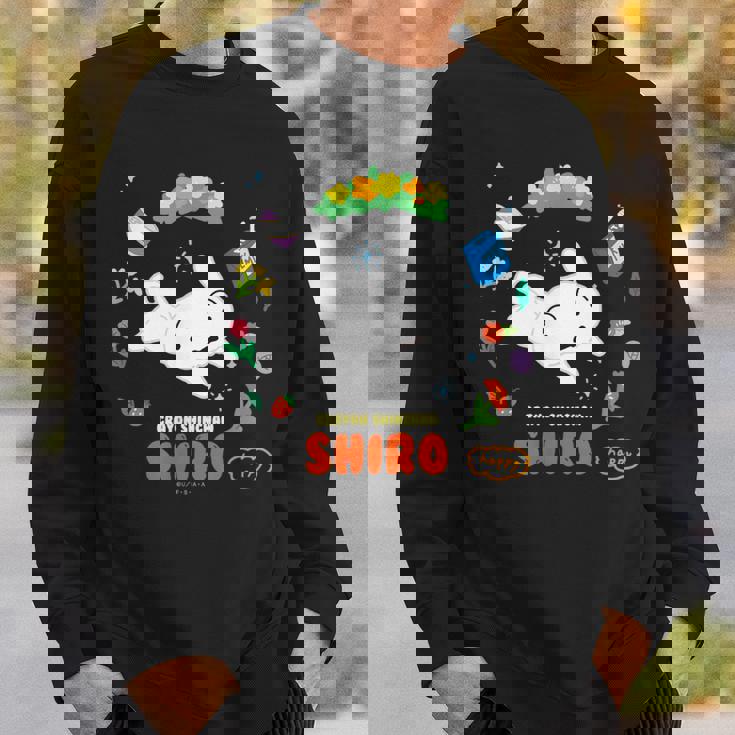 クレヨンしんちゃん Happyシロ フラワーリング スウェットシャツ 彼への贈り物