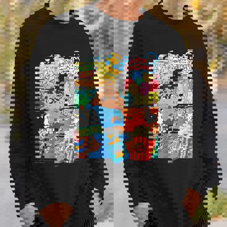 クレヨンしんちゃん アメコミ風のしんちゃん パーティタイム スウェットシャツ 彼への贈り物