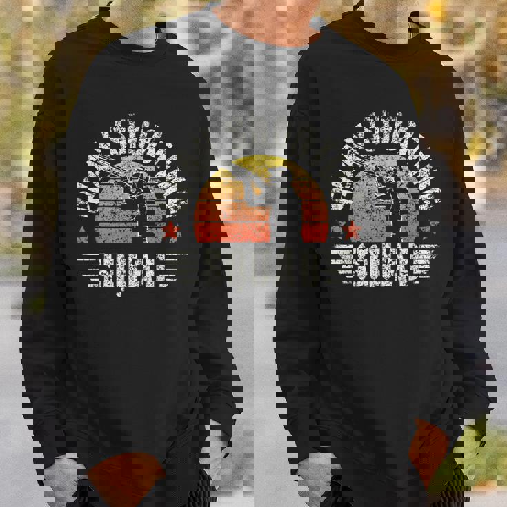 クレー射撃チーム トラップ ピジョン ショットガン からのプル クレー射撃 スウェットシャツ 彼への贈り物