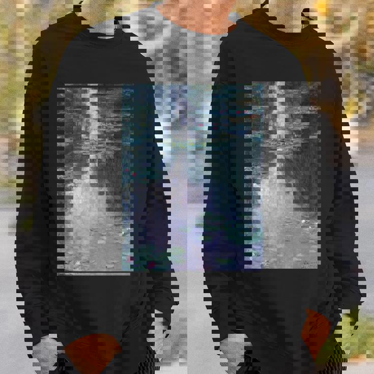 クロード・モネの睡蓮 長袖tシャツ スウェットシャツ 彼への贈り物