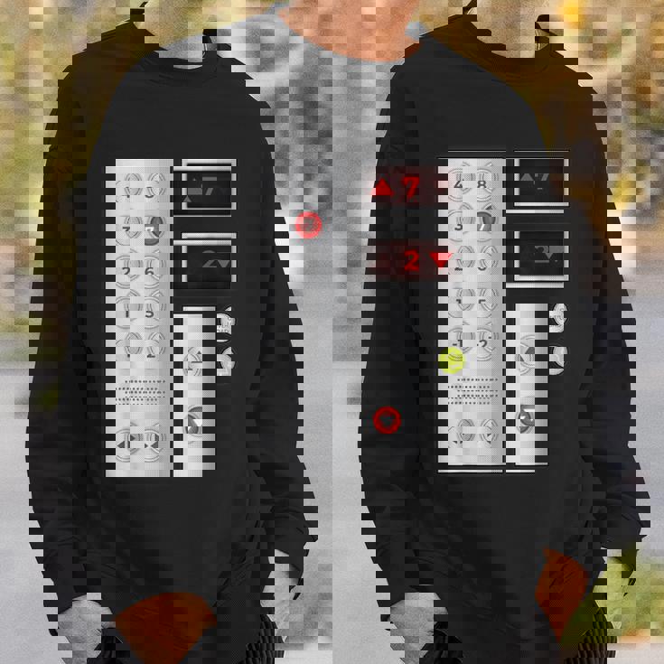 クールなエレベーターボタンアートメンズレディースリフトハロウィンコスチューム スウェットシャツ 彼への贈り物