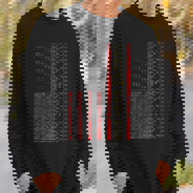 クールな愛国的なデンハム・スプリングス Usa 米国旗のギフトアイデア スウェットシャツ 彼への贈り物