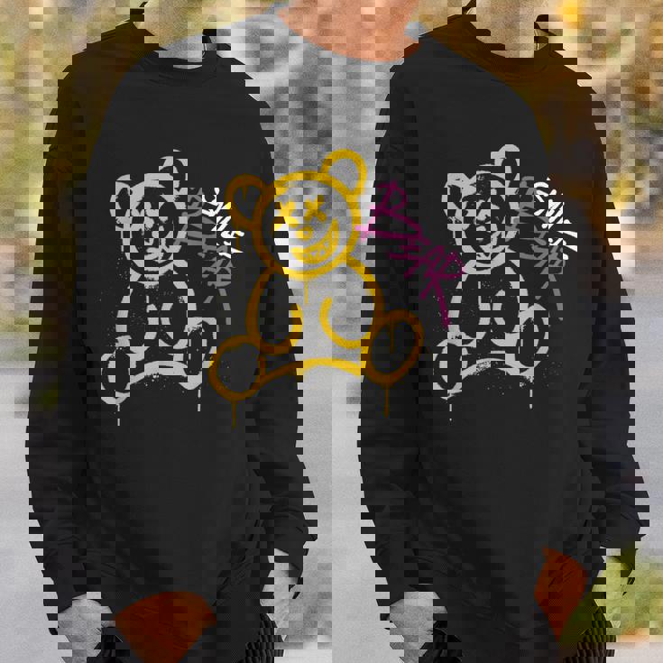 グラフィティベア グラフィティ テディベア 笑うクマ スマイルベア スウェットシャツ 彼への贈り物