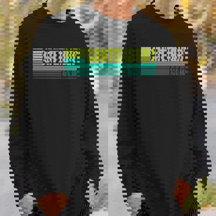 グリーン レトロ ヴィンテージ カンタベリー シティ ビレッジ イングランド Uk 長袖tシャツ スウェットシャツ 彼への贈り物