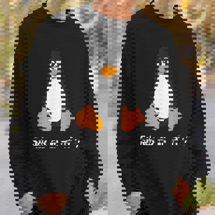 コンピューター -Udo Rm -Rf Tux Linux ペンギン プログラマー スウェットシャツ 彼への贈り物