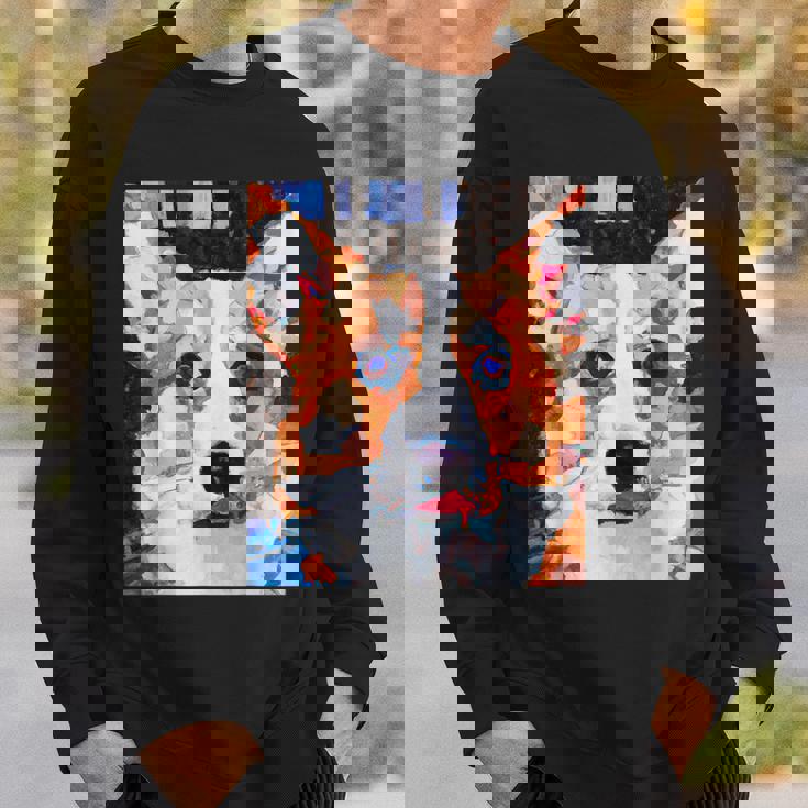 コーギー・ポートレート キュビズム・アート スウェットシャツ 彼への贈り物