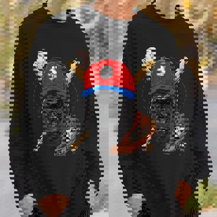 ゴリラ野球 ゴリララバーズ 野球選手 スウェットシャツ 彼への贈り物