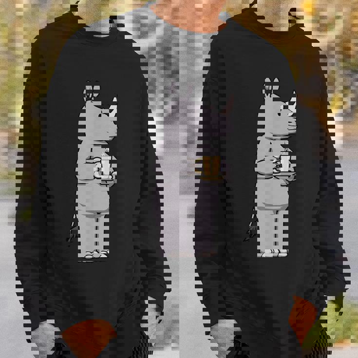 サイ コーヒー 野生動物 サイ スウェットシャツ 彼への贈り物