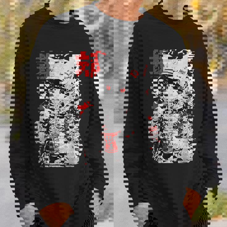 サイバーパンク 宇宙 猫ラーメン 日本のストリートウェア スウェットシャツ 彼への贈り物