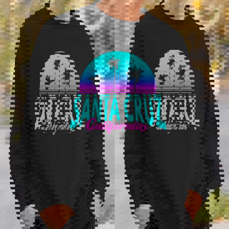 サンタクルーズ カリフォルニア レトロ ヴィンテージ サンセット 長袖tシャツ スウェットシャツ 彼への贈り物