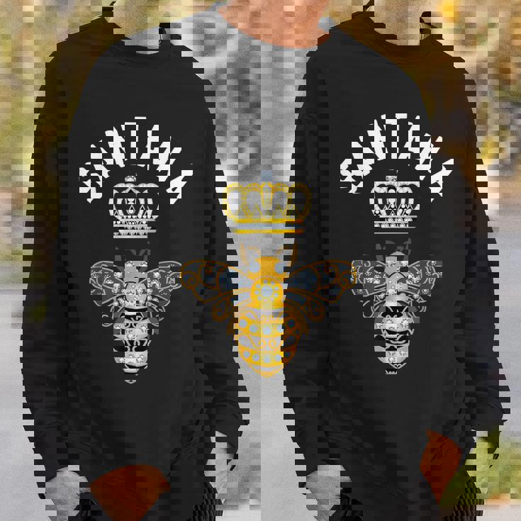 サンタナ 名前 サンタナ 誕生日プレゼント 女王 王冠 蜂 サンタナ スウェットシャツ 彼への贈り物