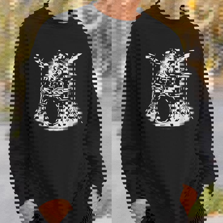 シュナウザー ドラムを弾く ドラマー 犬好き スウェットシャツ 彼への贈り物