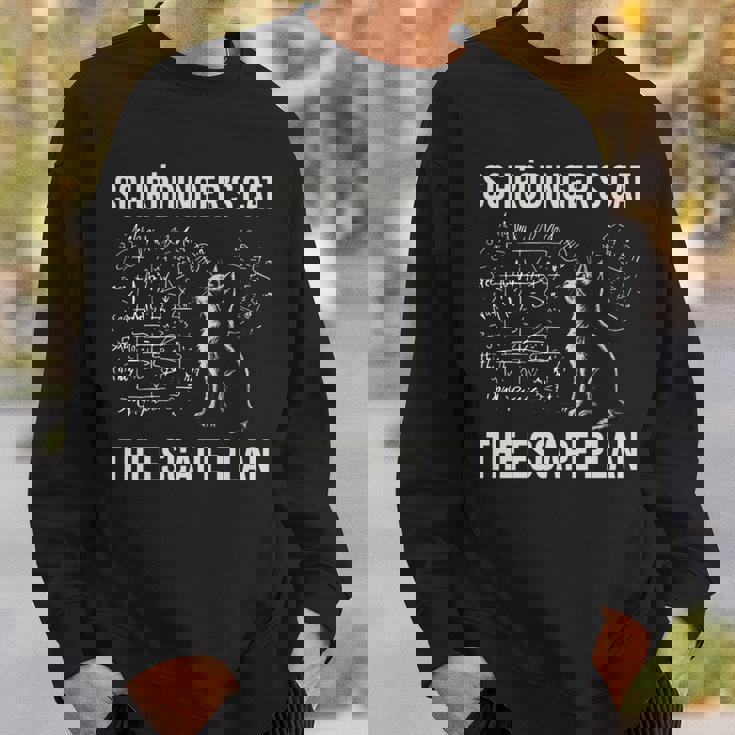 シュレーディンガーの猫 脱出計画 物理ジョーク 長袖tシャツ スウェットシャツ 彼への贈り物