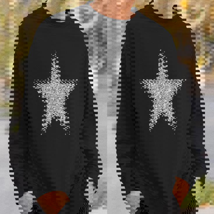 シルバー 星 5つの突起 スウェットシャツ 彼への贈り物