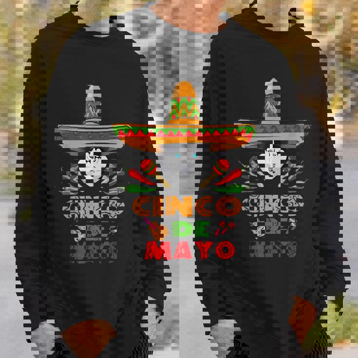 シンコ・デ・マヨ シンコ・デ・マヨのシベリアン・ハスキーの面白い犬 スウェットシャツ 彼への贈り物