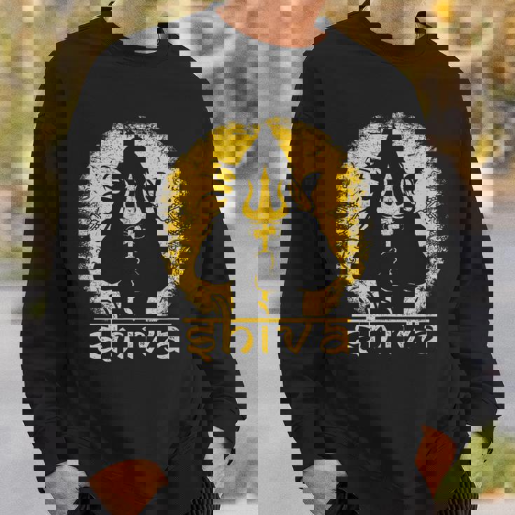 シヴァ 神聖なトライデントデザイン 男性用 ヒンズー教の神 シヴァ神 スウェットシャツ 彼への贈り物