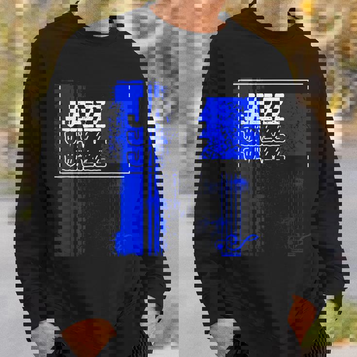 ジャズミュージシャンブルーシート ミュージックブルーノート スウェットシャツ 彼への贈り物