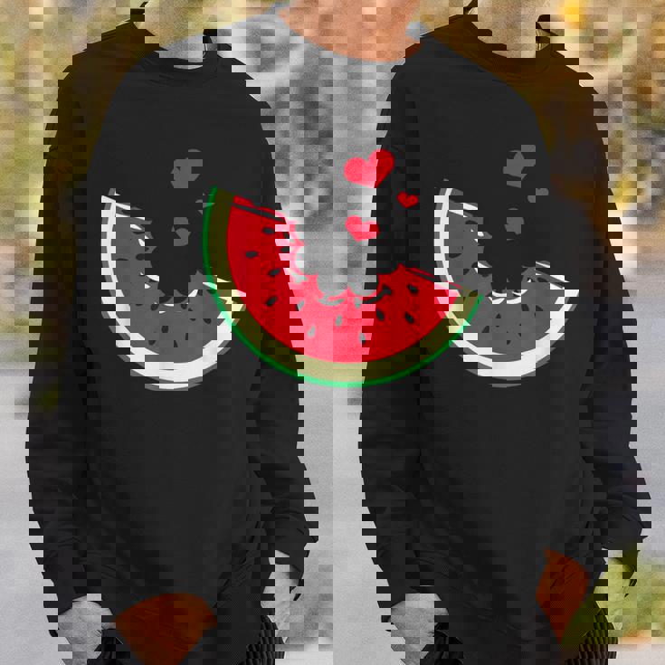 スイカ スライス メロン 夏休み シーズン フルーツ愛好家 スウェットシャツ 彼への贈り物