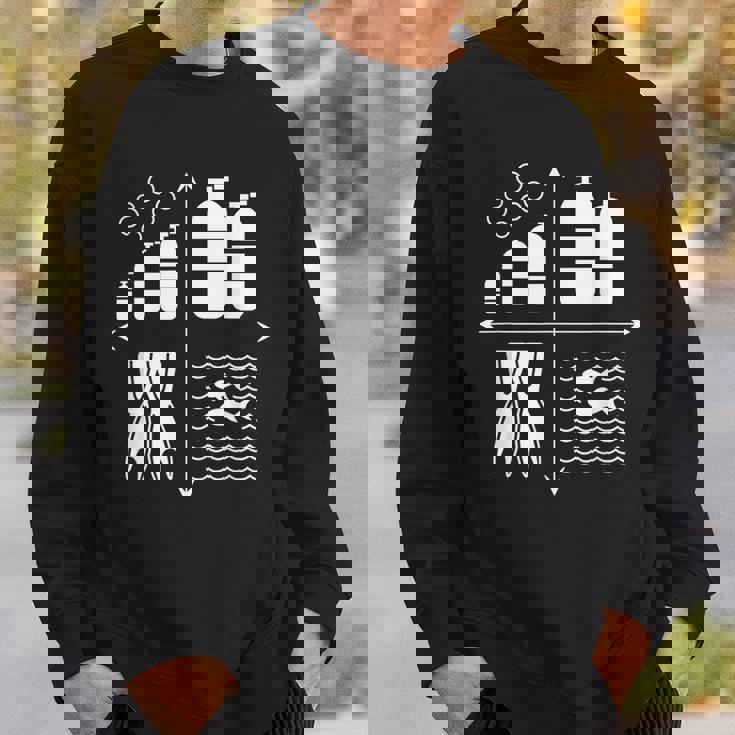 スキューバダイビングギア 水中ダイバー スキューバダイバー スウェットシャツ 彼への贈り物