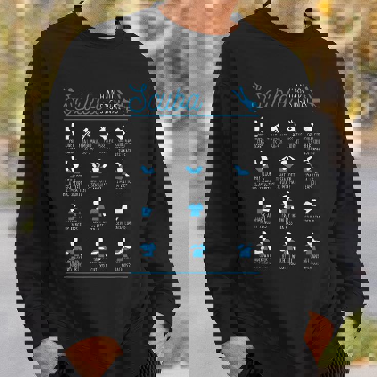 スキューバハンドシグナル チーム 面白いダイバーサイン ダイビングインストラクター スウェットシャツ 彼への贈り物