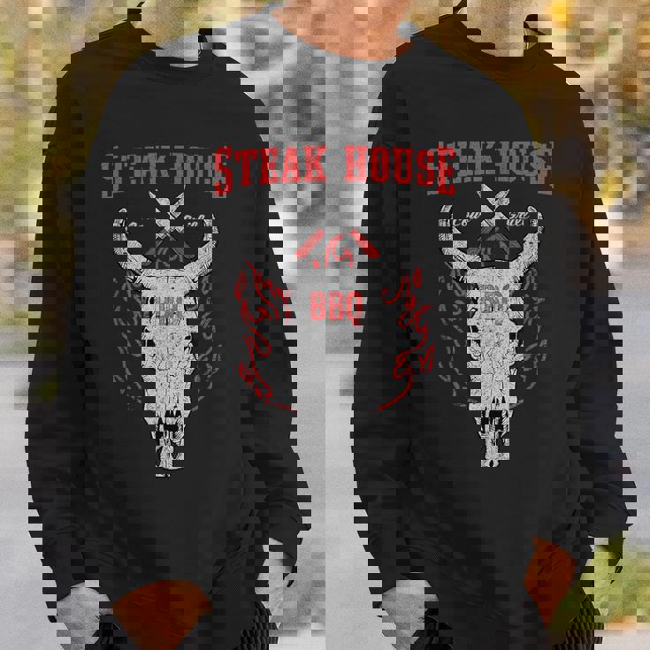 ステーキハウス Bbq バーベキュー グリル リブアイ ステーキハウス ディナー スウェットシャツ 彼への贈り物