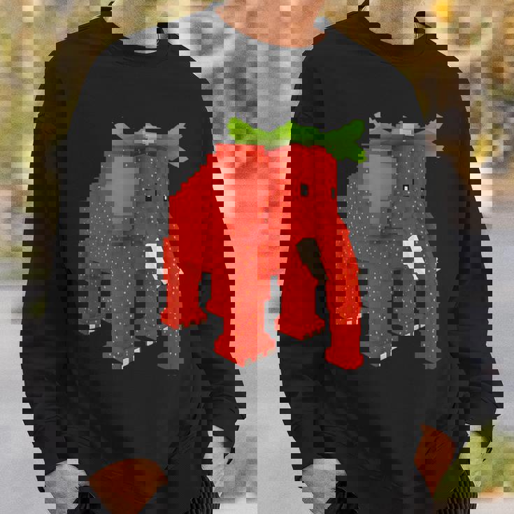 ストロベリーエレファントスティールブレインロットシークレットレアビデオゲーム スウェットシャツ 彼への贈り物