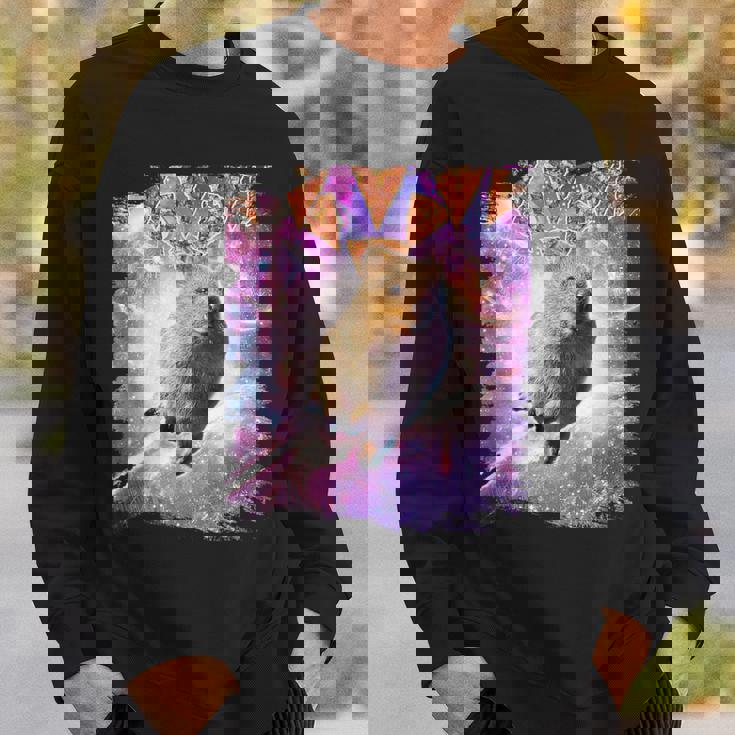 スペースギャラクシーquokka ワラビー ピザ付き スウェットシャツ 彼への贈り物