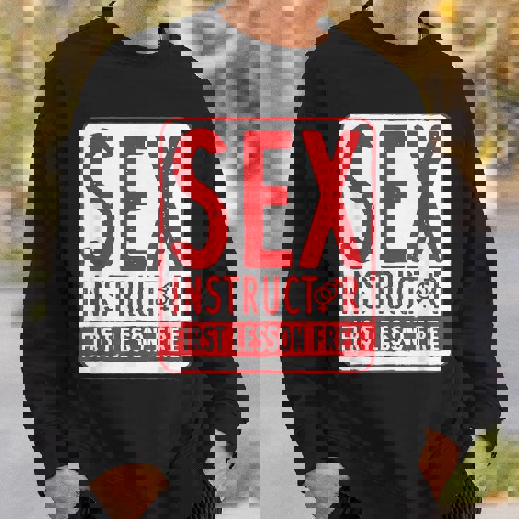 セックスインストラクター、バチェラーパーティー、面白いバチェラーパーティーのアイデア スウェットシャツ 彼への贈り物