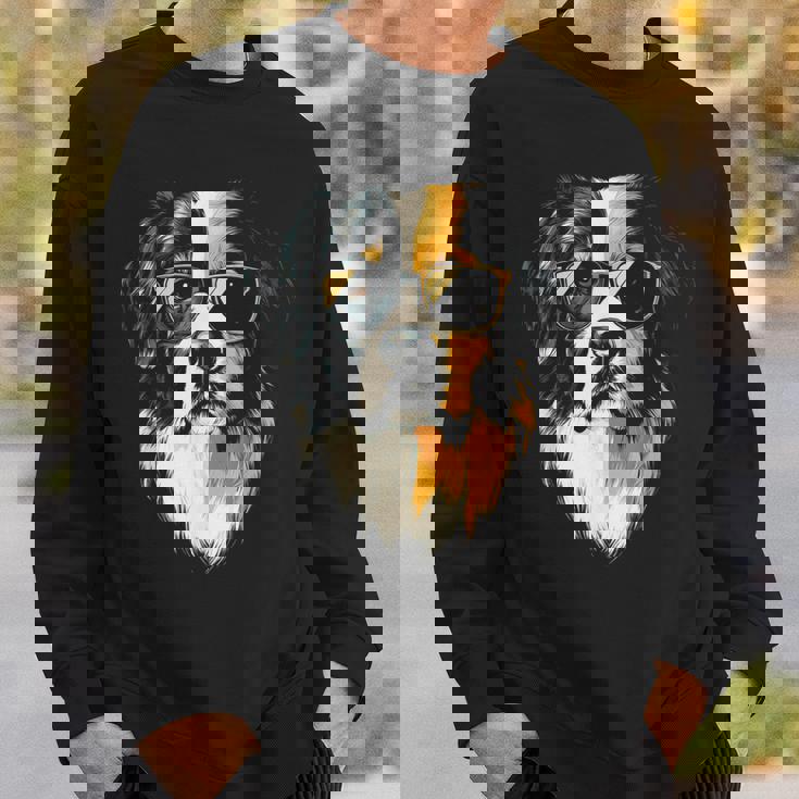 セントバーナード 犬 グラフィック ペット アートワーク セントバーナード スウェットシャツ 彼への贈り物