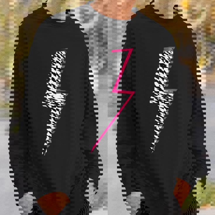 ゼブラ ピンク 稲妻 スウェットシャツ 彼への贈り物