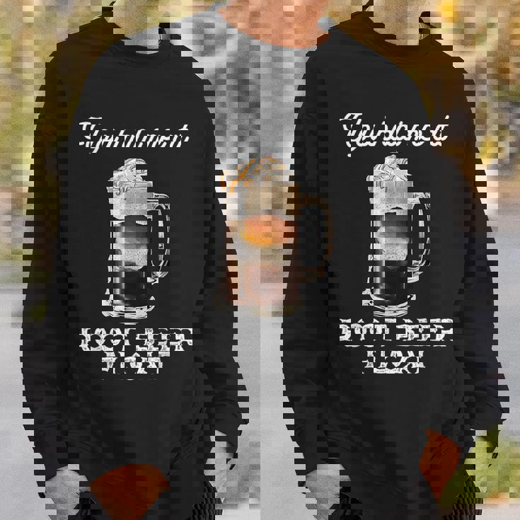 ソーダ愛好家のためのかわいいルートビアフロート格言 スウェットシャツ 彼への贈り物