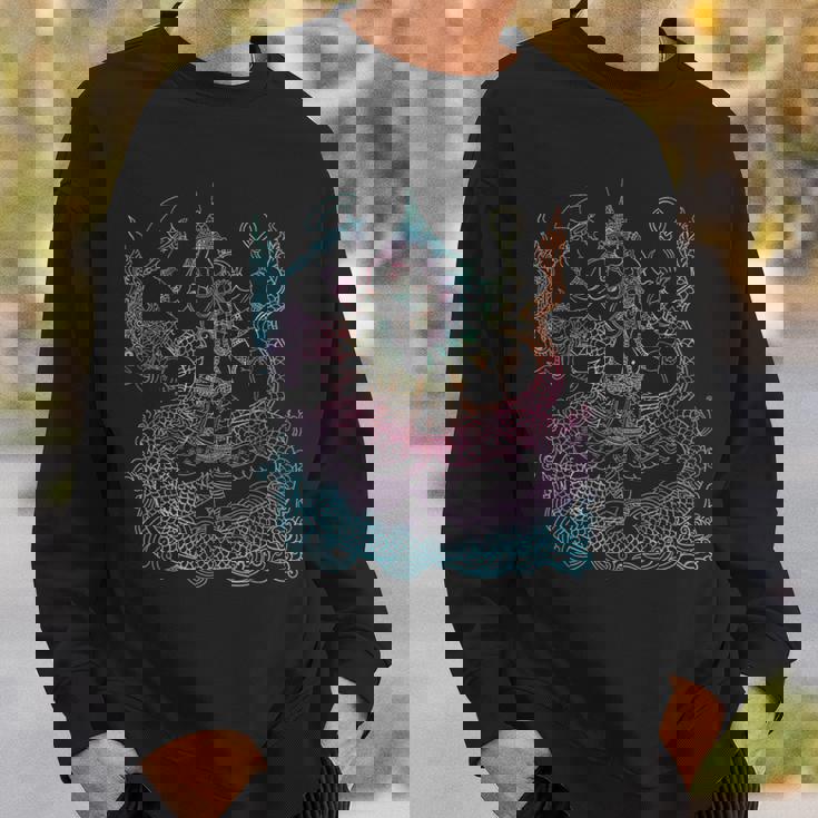 タイダイ ガネーシュ シバ インド 神 スピリチュアル スウェットシャツ 彼への贈り物